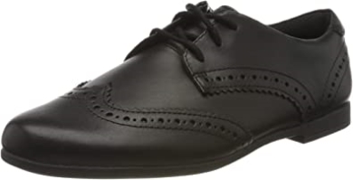 Clarks Schwarze Derbys Aus Scala-spitze Für Mädchen