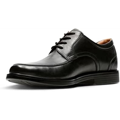 Clarks Schwarzes Leder Herren Un Aldric Park Oxford