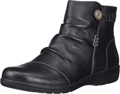 Clarks Cheyn Zoe Stiefelette Aus Schwarzem Leder Für Damen