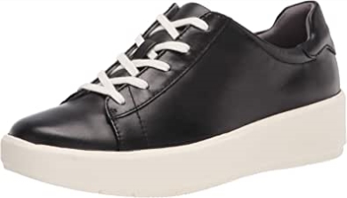 Clarks Damen Layton Pace Sneaker Aus Schwarzem Leder
