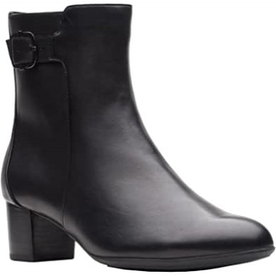 Clarks Linnae Up-stiefel Aus Schwarzem Leder Für Damen