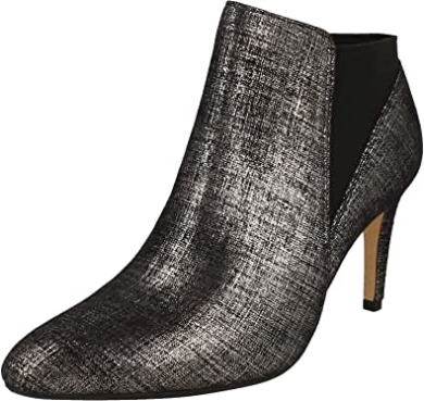 Clarks Schwarz Metallic Silber Damen Laina Lila Stiefel