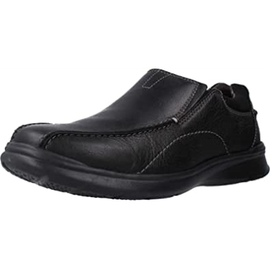 Clarks Cotrell Step-loafer Aus Schwarzem, öligem Leder Für Herren