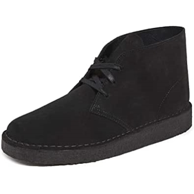 Clarks, Schwarzes Wildleder, Wüstenkohle, Cremefarbenes Camo