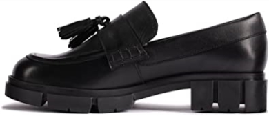 Clarks Schwarze Teala Loafer Lederschuhe