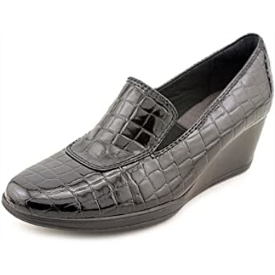 Clarks Schwarze Netzschuhe Mit Keilabsatz