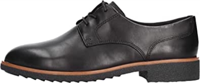 Clarks Schwarze Griff Lane Derbys Für Damen