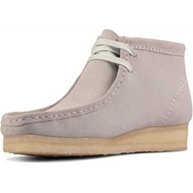 Clarks Wallabee Derbys Aus Blaugrauem Wildleder Für Damen