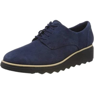 Clarks Blau Marineblaues Wildleder Marineblaues Wildleder Sharon Noel Derbys Für Damen