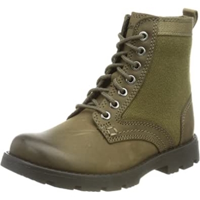 Clarks Heath Chard T Mittelhohe Wadenstiefel Für Jungen, Khakifarbenes Leder