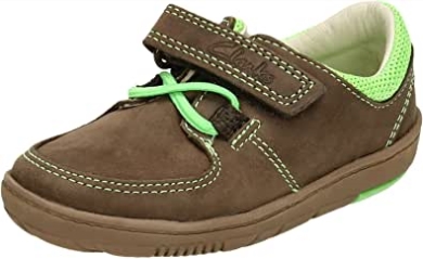 Clarks Jungen Erste Schuhe Maxi Max Braunes Leder Größe 4f