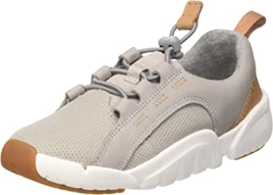 Clarks Triweave Turnschuhe Für Jungen Grau Graues Leder Graues Leder