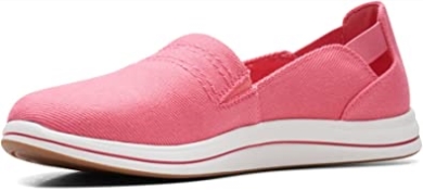 Clarks Brise Step-loafer Aus Hellem Korallenrotem Segeltuch Für Damen
