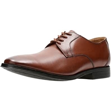 Clarks Brown Gilman Mode Breite Leder-derby-schnürschuhe Für Herren