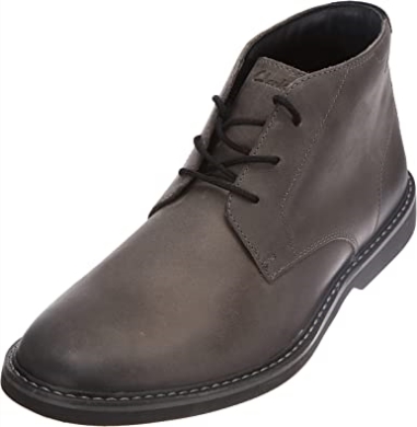 Clarks Atticuslt Mittelhohe Chukka-stiefel Aus Dunkelgrauem Leder Für Herren