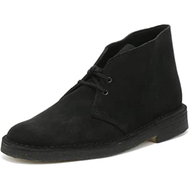 Clarks Desert Schwarze Wildlederstiefel Für Herren