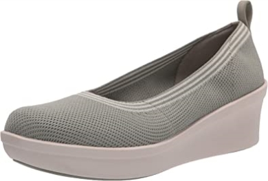 Clarks Dusty Olive Textil Damenpumps Rose Farn