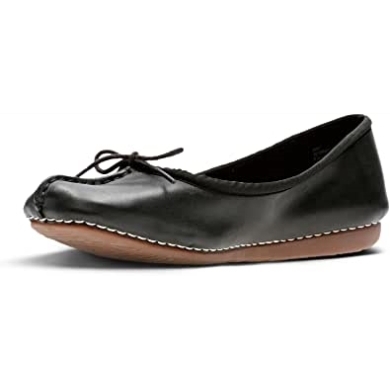 Clarks Freckle Ice Geschlossenes Schwarzes Leder Für Damen