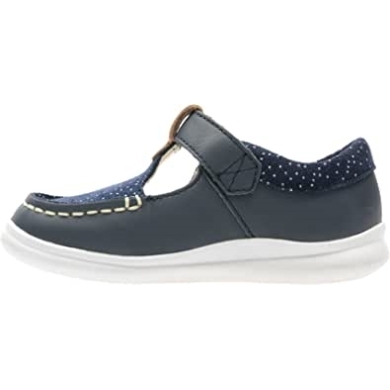 Clarks Cloud Rosa T Low-top-sneaker Für Mädchen Aus Blauem, Marineblauem Leder