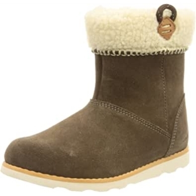 Clarks Crown Loop T-schneestiefel Für Mädchen Aus Walnuss-wildleder