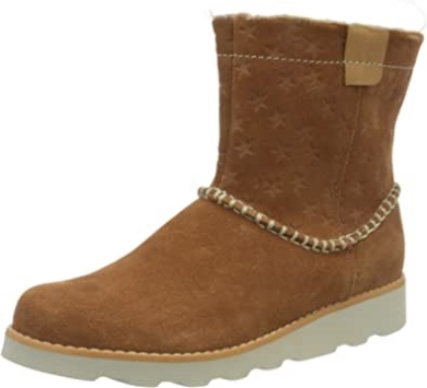 Clarks Crown Piper K Slouch-stiefel Für Mädchen Aus Braunem Wildleder