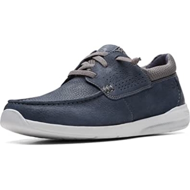 Clarks Gorwmoc Marineblaues Nubukleder