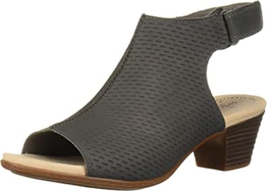 Clarks Valarie James Sandale Aus Grauem Nubukleder Für Damen