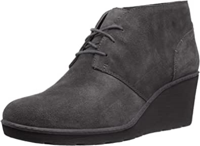 Clarks Hazen Charm Kampfstiefel Aus Grauem Wildleder Für Damen