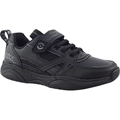 Clarks Grip Trade K Schwarze Lederschuhe Für Jungen