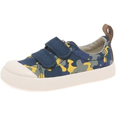 Clarks Halcy High Erste Segeltuchschuhe Für Jungen Navy Camo