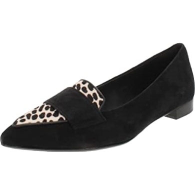 Clarks Laina Damen-slipper Aus Leder Mit Animal-print