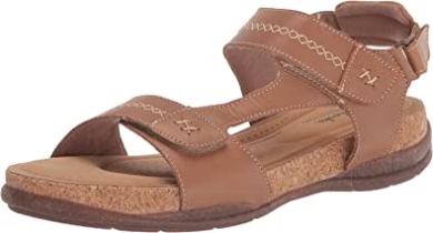 Clarks Roseville Mae Flache Damensandale Aus Hellbraunem Leder