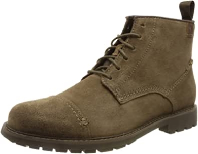 Clarks Bowzer Cap Stiefelette Für Herren Aus Olivfarbenem Wildleder