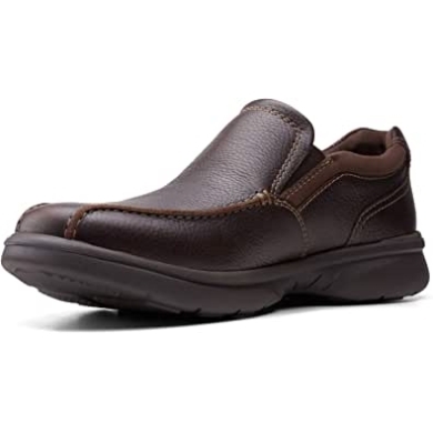 Clarks Bradley Step Loafer Für Herren Aus Braunem, Getrommeltem Leder