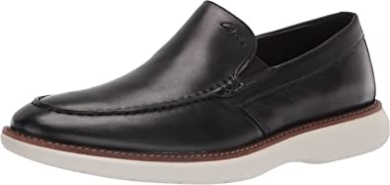 Clarks Herren Brantstep Loafer Schwarzes Leder