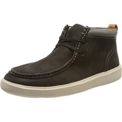Clarks Cambro Mid Sneaker Für Herren Aus Schwarzem Nubukleder