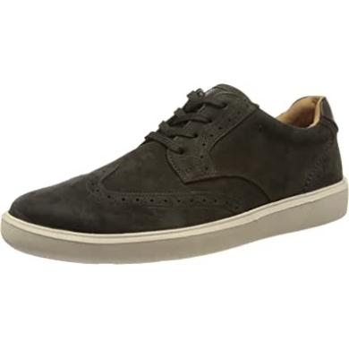 Clarks Cambro Wing Sneaker Für Herren Aus Schwarzem Nubukleder