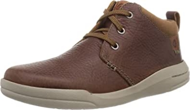 Clarks Driftway Mid Sneaker Für Herren Dunkelbraun Lea