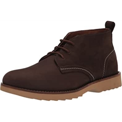 Clarks Fallhill Mid Chukka-stiefel Für Herren Aus Dunkelbraunem Nubukleder