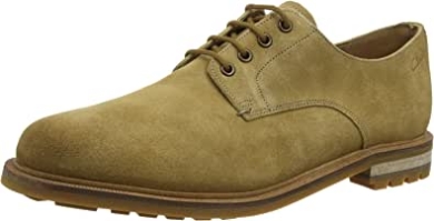 Clarks Foxwell Hall Derbys Für Herren Beige Dunkelsand Wildleder Dunkelsand Wildleder