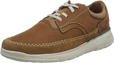 Clarks Gaskill Schnürsneaker Für Herren Tan Nubuk