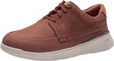 Clarks Herren Gaskill Low Sneaker Dunkelbraune Kombi