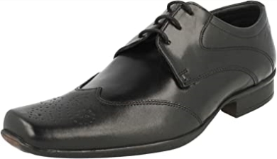 Clarks Herren-derby-schnürschuhe Affix Moskau Schwarz Leder Schwarz