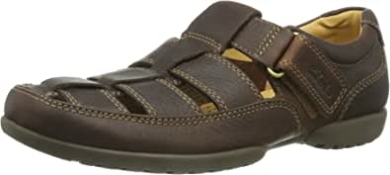 Clarks Offene Liegesandalen Für Herren Aus Braunem Mahagonileder