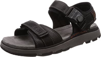 Clarks Herren Un Trek Part Sling Back Sandalen Schwarz