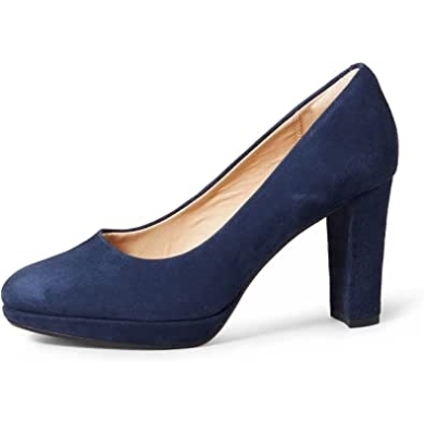 Clarks Kendra Sienna Pumps Mit Geschlossener Zehenpartie Aus Marineblauem Wildleder Für Damen