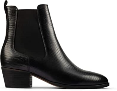 Clarks Octavia Lo Lederstiefel Schwarz Croc