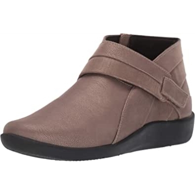 Clarks Sillian Rani Damenstiefelette Aus Synthetik In Zinnmetallic