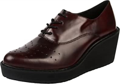 Clarks Brogue Aus Rotem, Burgunderfarbenem Leder