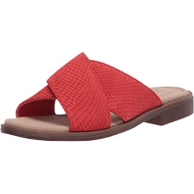 Clarks Declan Ivy Sandale Aus Rotem Interesse Wildleder Für Damen